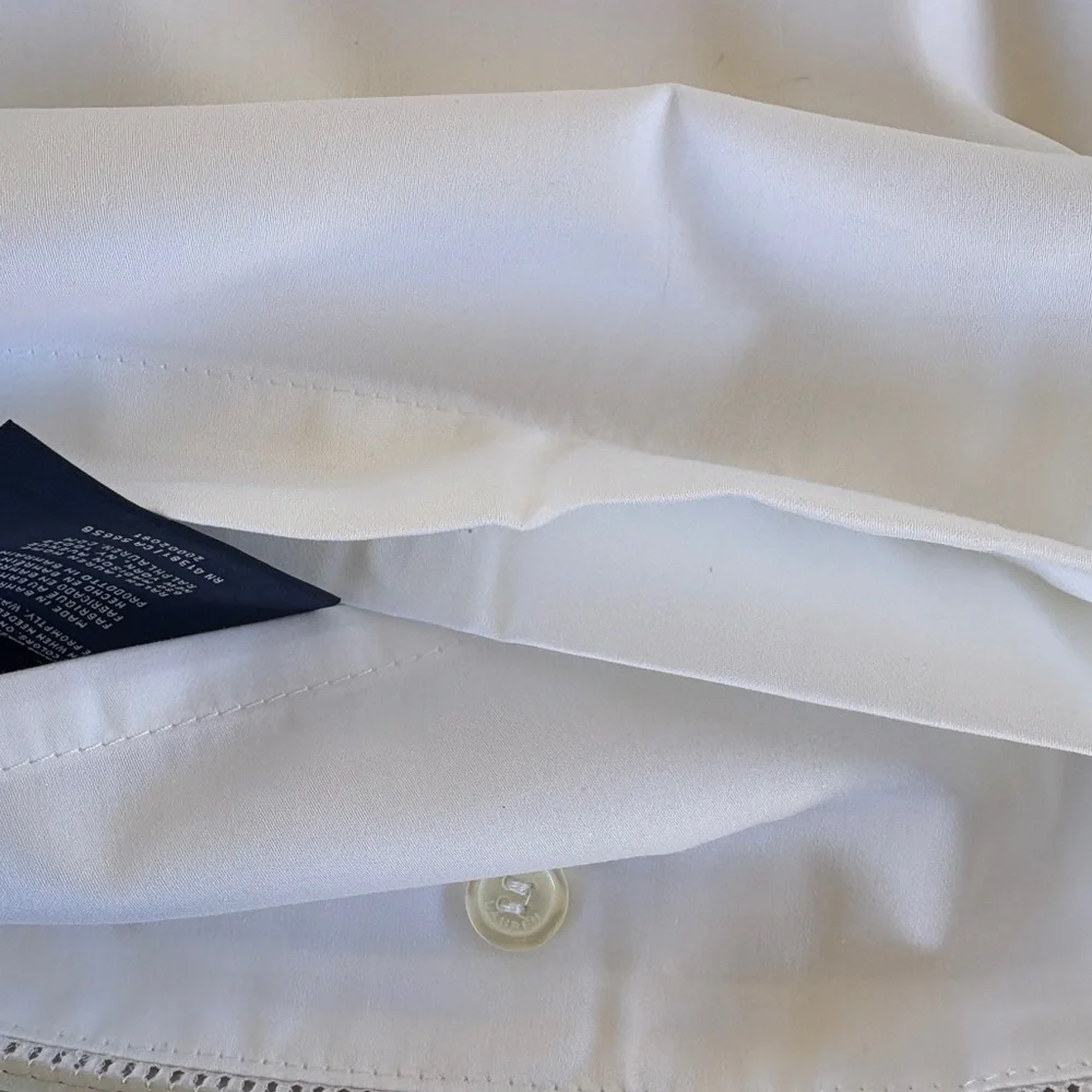Ralph Lauren Cream and White Bedding Pillow Cases 2Pcs NWT